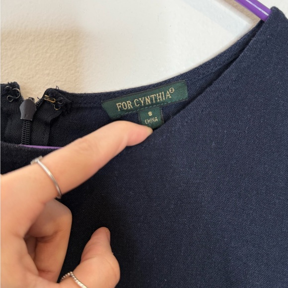 For Cynthia Navy Dress - Picture 2 of 6